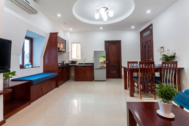 Serviced apartment for rent is located on Nguyen Van Huong street, Thao Dien ward, District 2, HCMC