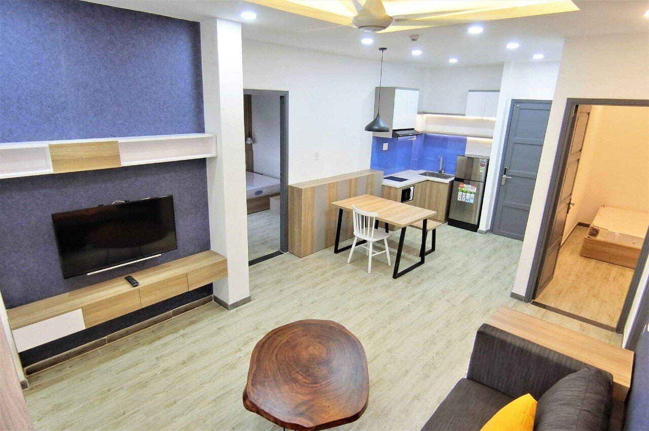 2 bedrooms river view serviced apartment for rent in the center of Thao Dien