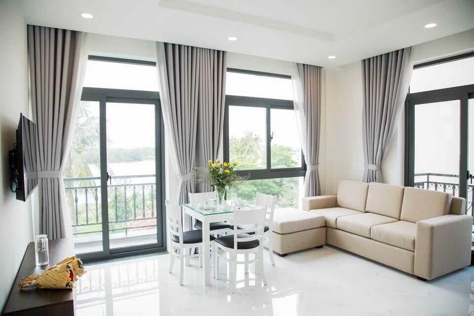 River view 2 bedrooms serviced apartment for rent in Thao Dien