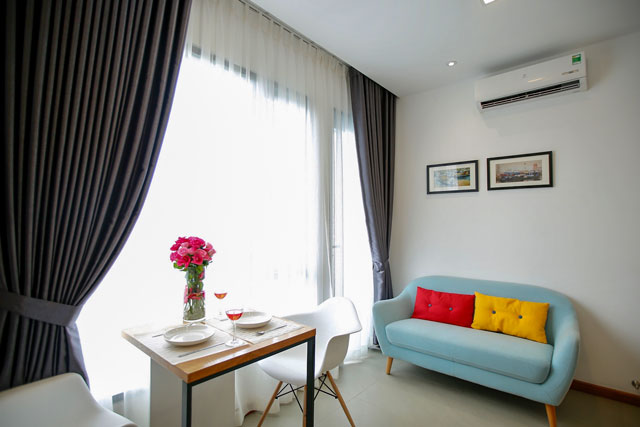 Beautiful 1 bedroom serviced apartment for rent in Thao Dien Ward, District 2, HCMC