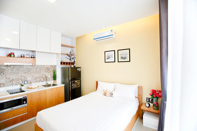 Cheap studio apartment for rent is located on Nguyen Van Huong street, Thao Dien ward, district 2