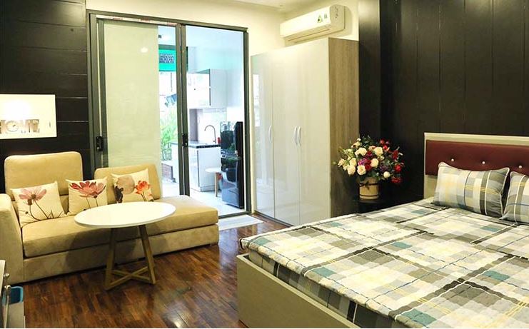Nice decoration studio serviced apartment for rent near Xuan Thuy