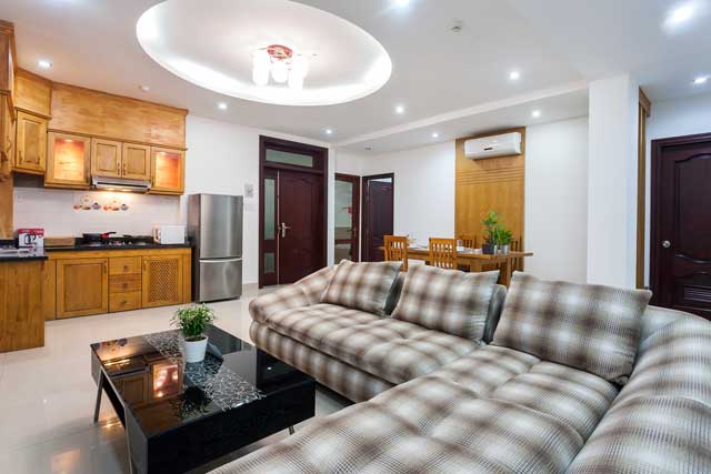 Serviced apartment for rent is located on Nguyen Van Huong street, Thao Dien ward, District 2, Ho Chi Minh city